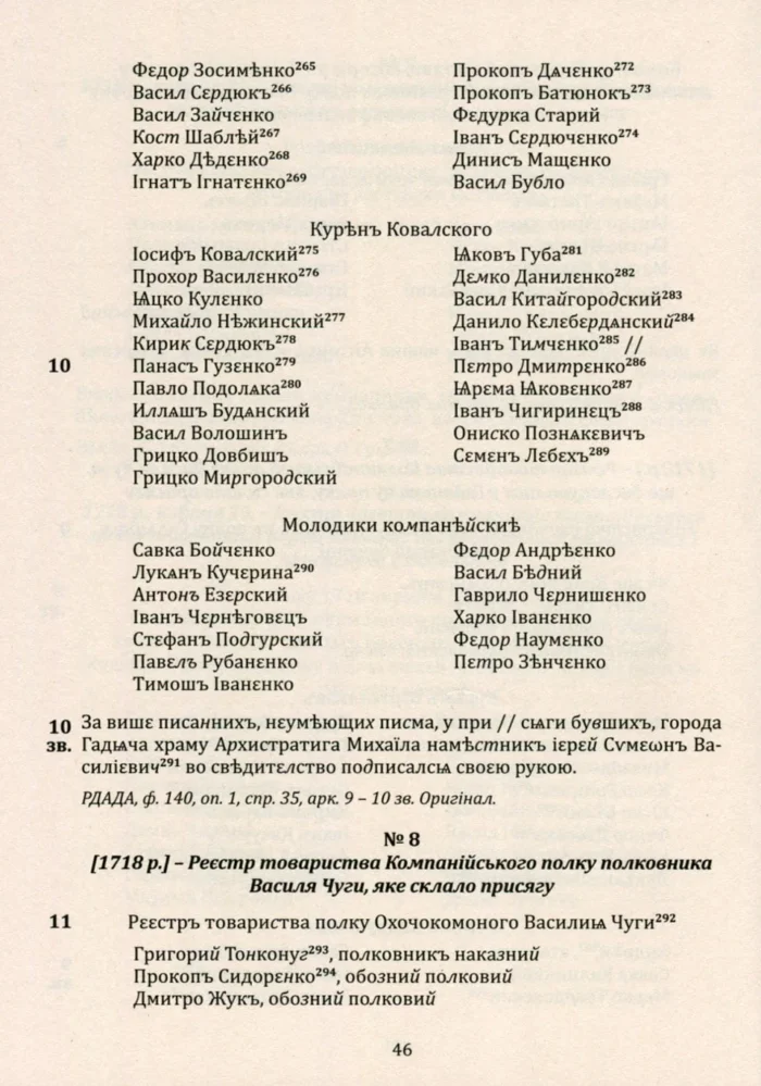 Присяга Охотницьких полків Гетьманщини 1718 року - Зображення 5