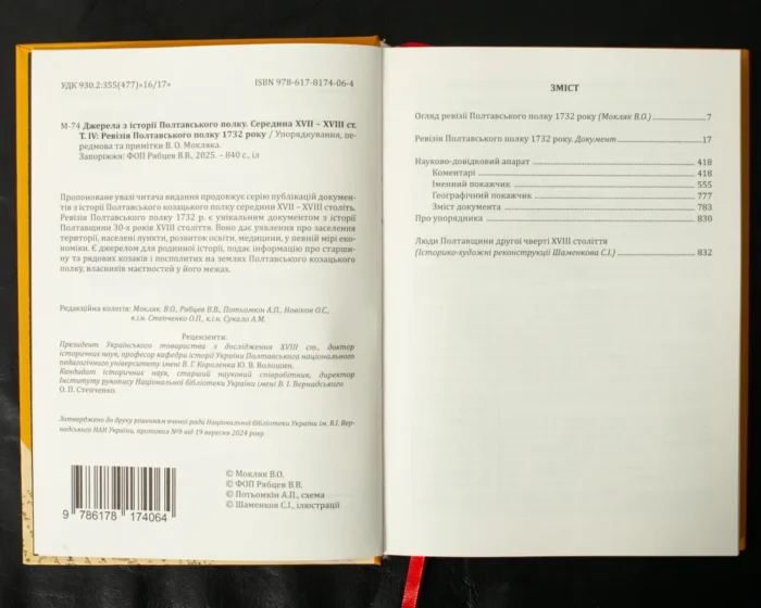 Ревізія Полтавського полку 1732 року /упорядник Мокляк В.О./ (2025) - Зображення 5