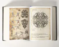 Ілюстрації бойових стійок і карти світу Рошар у книзі Слова Променистого ордену