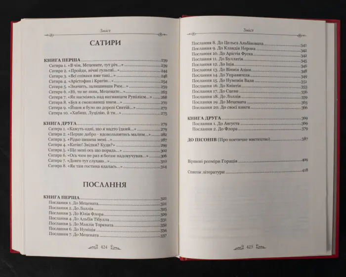Зміст книги Горацій. Твори — Сатири та Послання