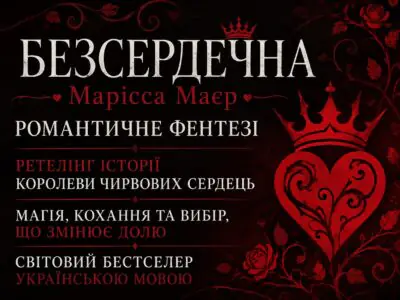 Банер книги Безсердечна Марісса Маєр романтичне фентезі українською мовою