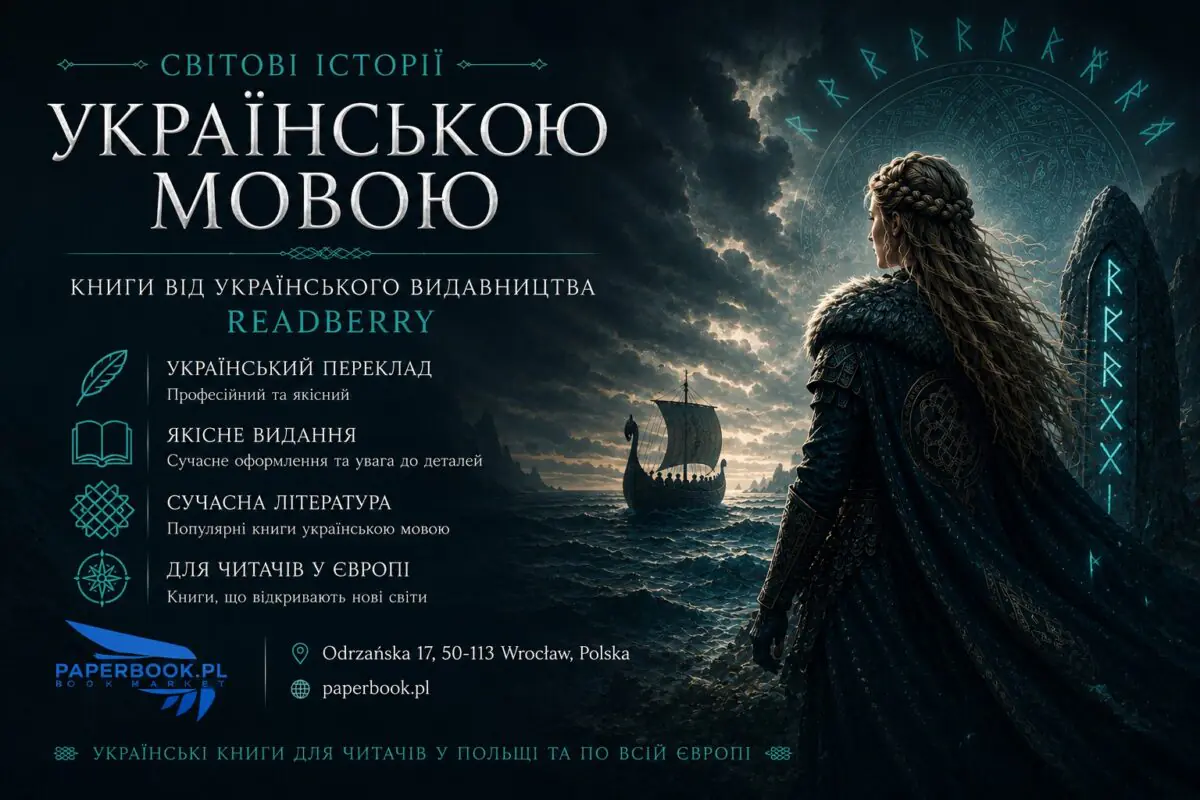 Банер PaperBook.pl з українськими перекладами світових бестселерів від видавництва Readberry для читачів у Польщі та Європі
