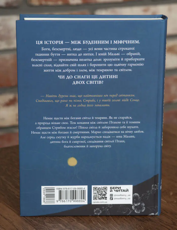 Зворотна обкладинка книги Зворотний бік світла Дара Корній
