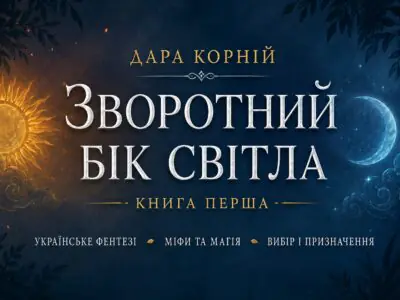 Банер книги Зворотний бік світла Дара Корній