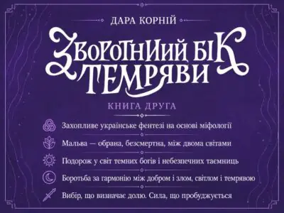 Банер книги Зворотний бік темряви Дара Корній