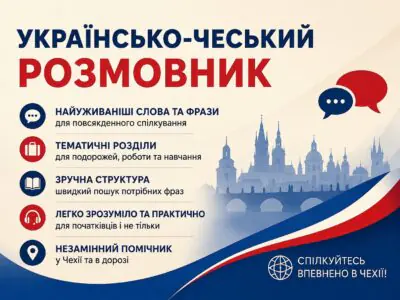 Банер Українсько-чеський розмовник для подорожей, роботи та навчання
