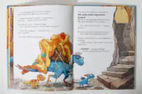 Розворот книги Політ на повітряній кулі про покинуте яйце та летючого ящера