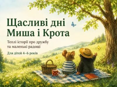 Миш і Кріт. Щасливі дні — тепла історія про дружбу для дітей 3–6 років