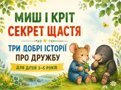Миш і Кріт. Секрет щастя — банер про дружбу для дітей 3–6 років