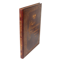 Корінець і обкладинка антикварної книги 1883 року у шкіряній палітурці
