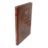 Корінець і обкладинка антикварної книги 1883 року у шкіряній палітурці