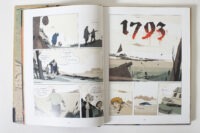 Сторінки графічного роману 1793 з ілюстраціями розслідування та знахідки біля водойми