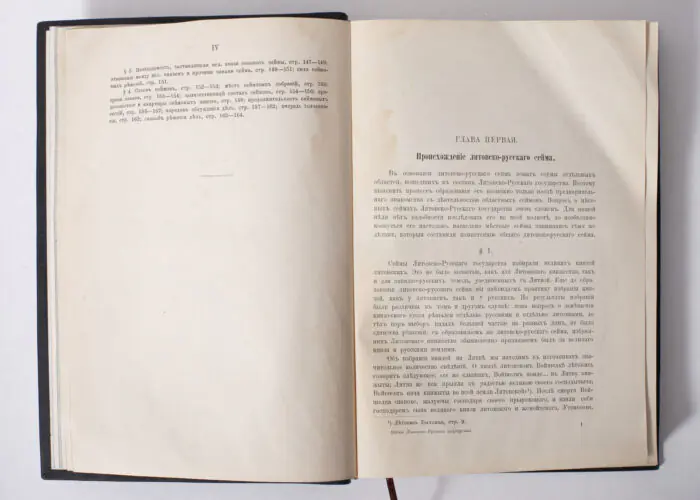 Початок першого розділу книги Сейми Литовсько-Руської держави
