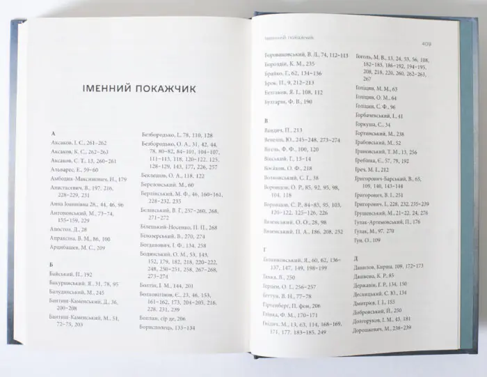 Іменний покажчик книги Український вплив на російську культуру 1750–1850 Девіда Сондерса