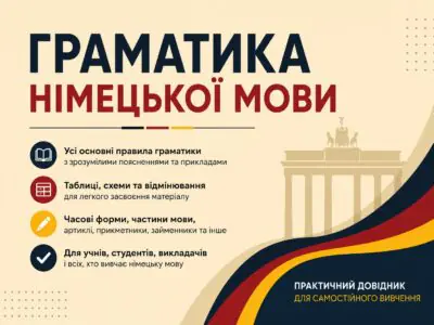 Банер Граматика німецької мови практичний довідник для самостійного вивчення