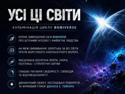 Банер книги Усі ці світи Денніса Е. Тейлора для сторінки товару