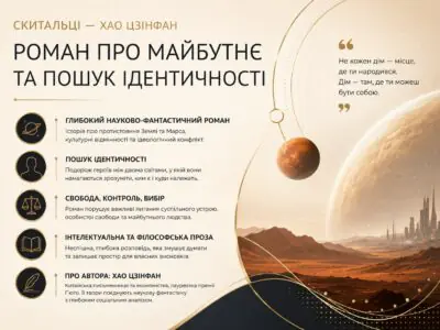 Банер книги Скитальці Хао Цзінфан про майбутнє, Марс та пошук ідентичності