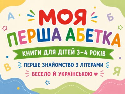 Моя перша абетка — книги для дітей 3–4 років