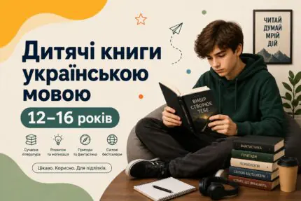 Підліткові книги українською мовою для читачів 12–16 років
