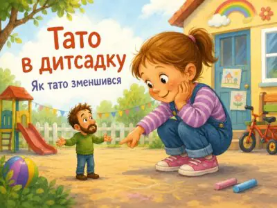 Тато в дитсадку Як тато зменшився — тематичний банер