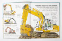 Розворот дитячої енциклопедії Техніка про екскаватор