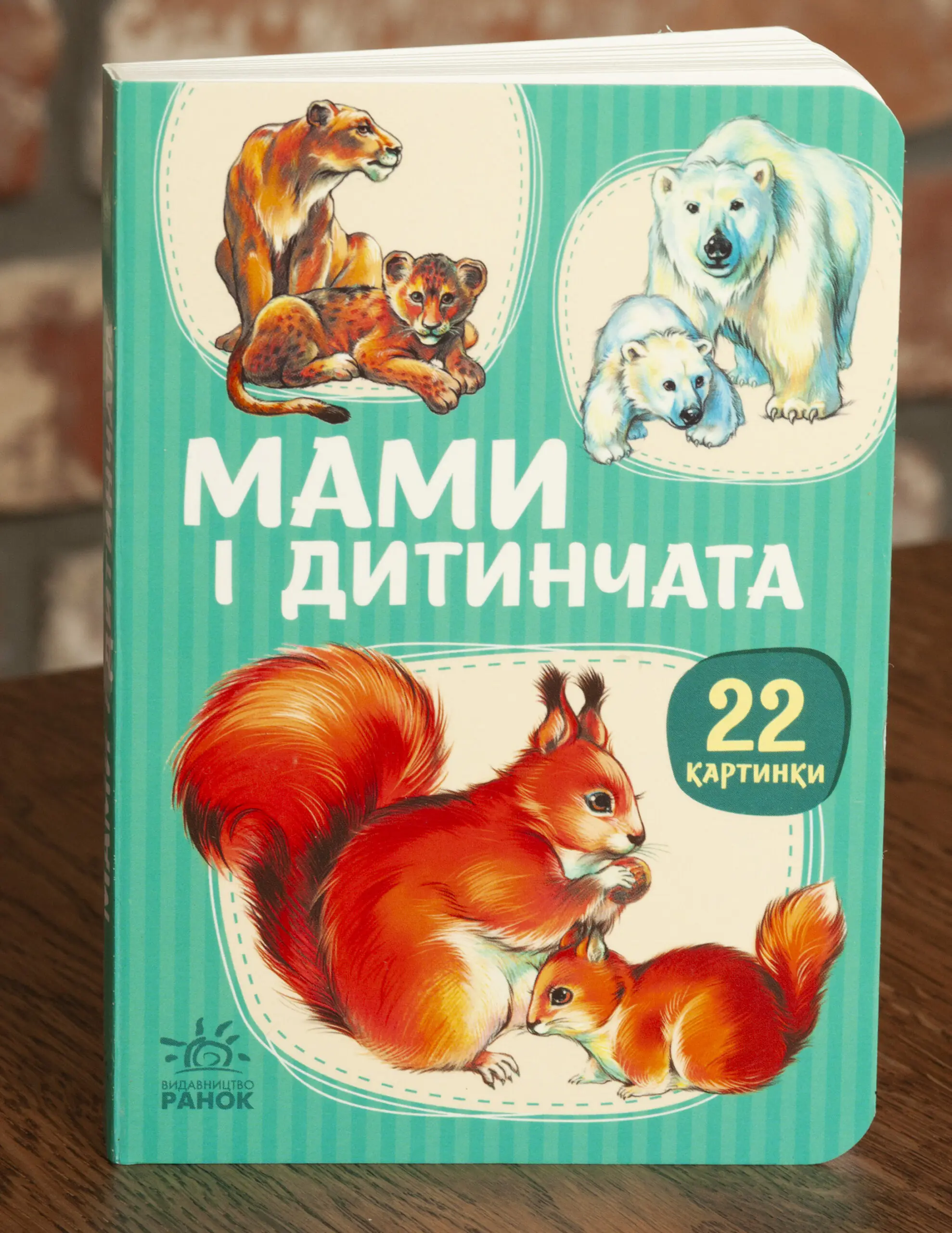 Мами і дитинчата — обкладинка книги Мами і дитинчата — книжка для дітей від 1 року, обкладинка