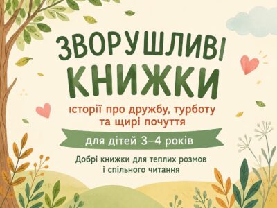 Зворушливі книжки для дітей 3–4 років українською
